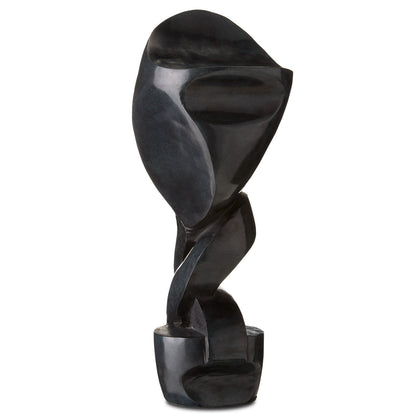 Currey & Co. Roland Black Marble Abstract Sculpture 1200-0596