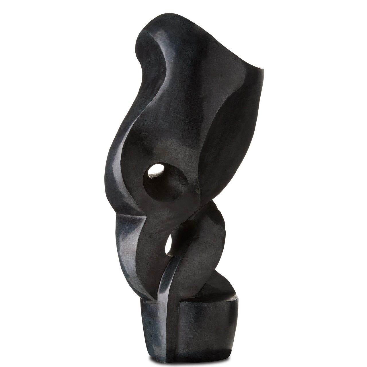 Currey & Co. Roland Black Marble Abstract Sculpture 1200-0596