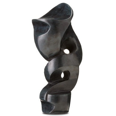 Currey & Co. Roland Black Marble Abstract Sculpture 1200-0596