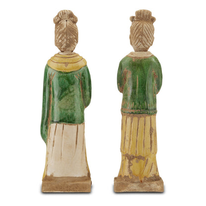 Currey & Co. Tang Dynasty Palace Servants Set of 2 1200-0597