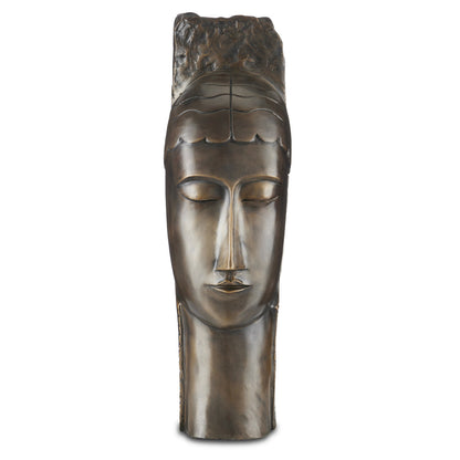 Currey & Co. Art Deco Head Bronze 1200-0598