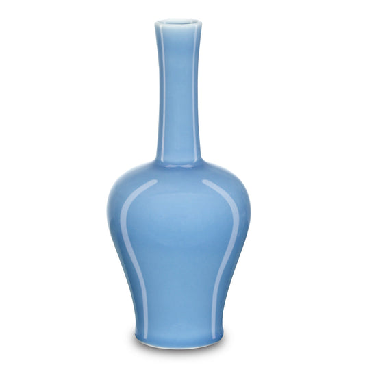 Currey & Co. Sky Blue Straight Neck Vase 1200-0611