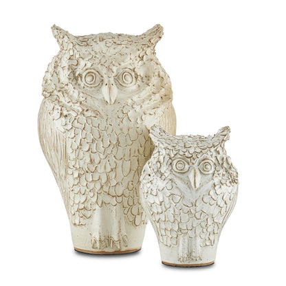 Currey & Co. Minerva Medium White Owl 1200-0624