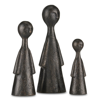 Currey & Co. Ganav Bronze Figure Set of 3 1200-0644