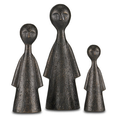 Currey & Co. Ganav Bronze Figure Set of 3 1200-0644