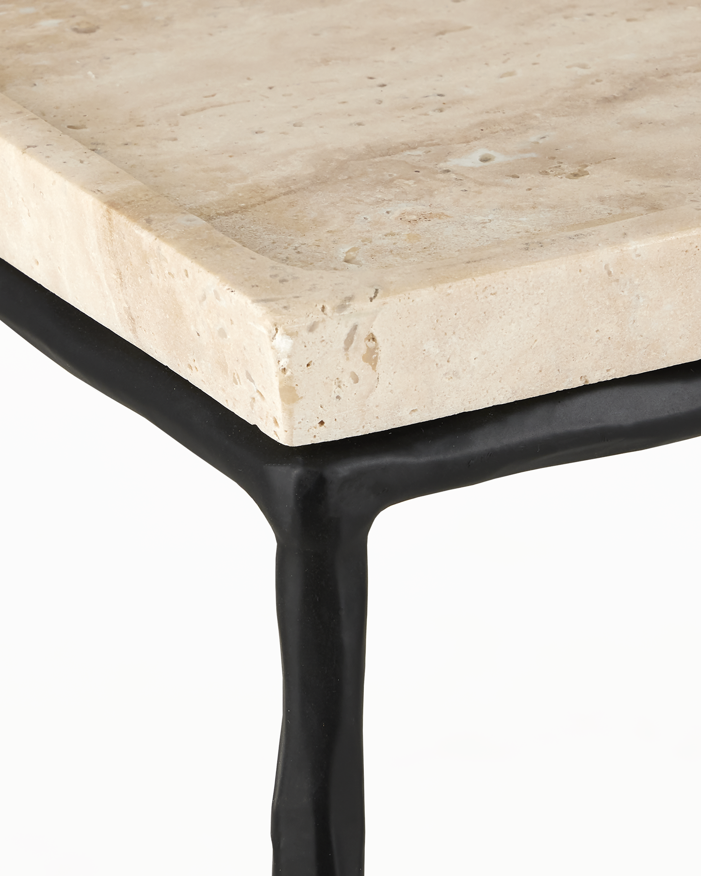 Currey & Co. Boyles Travertine Accent Table 4000-0135