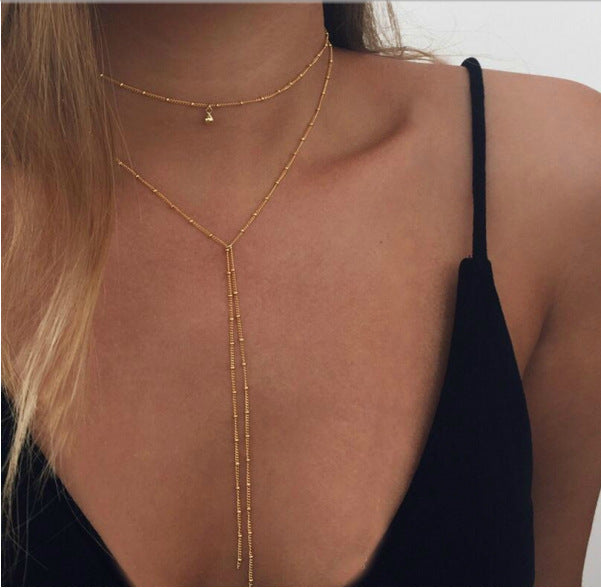 Dahlia Simple necklace retro clavicle necklace