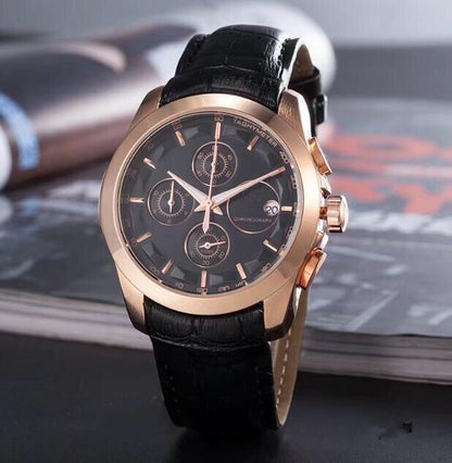 6-pin movement quartz men's watch