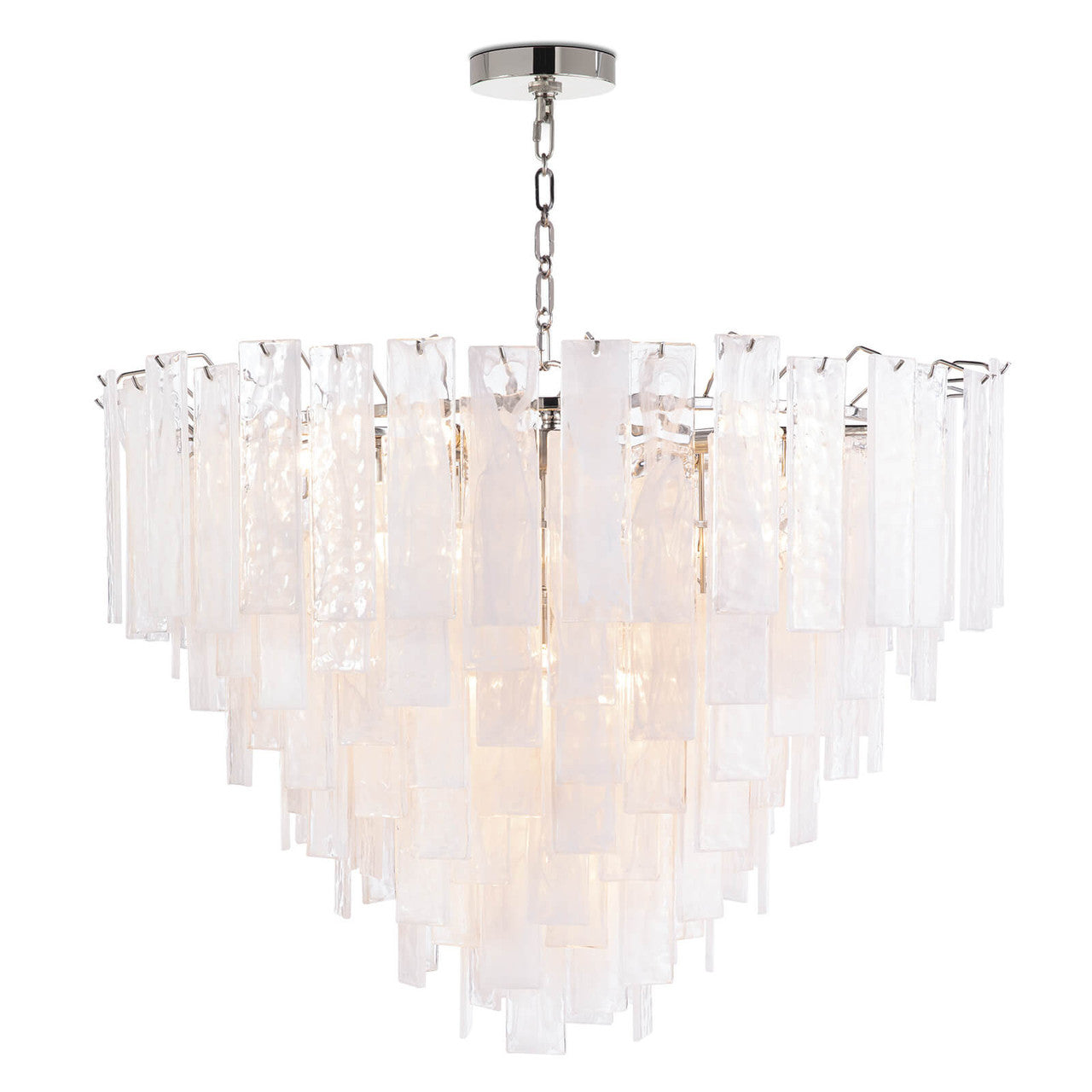 Regina Andrew Glacier Chandelier Large with Polished Nickel 16-1290PN