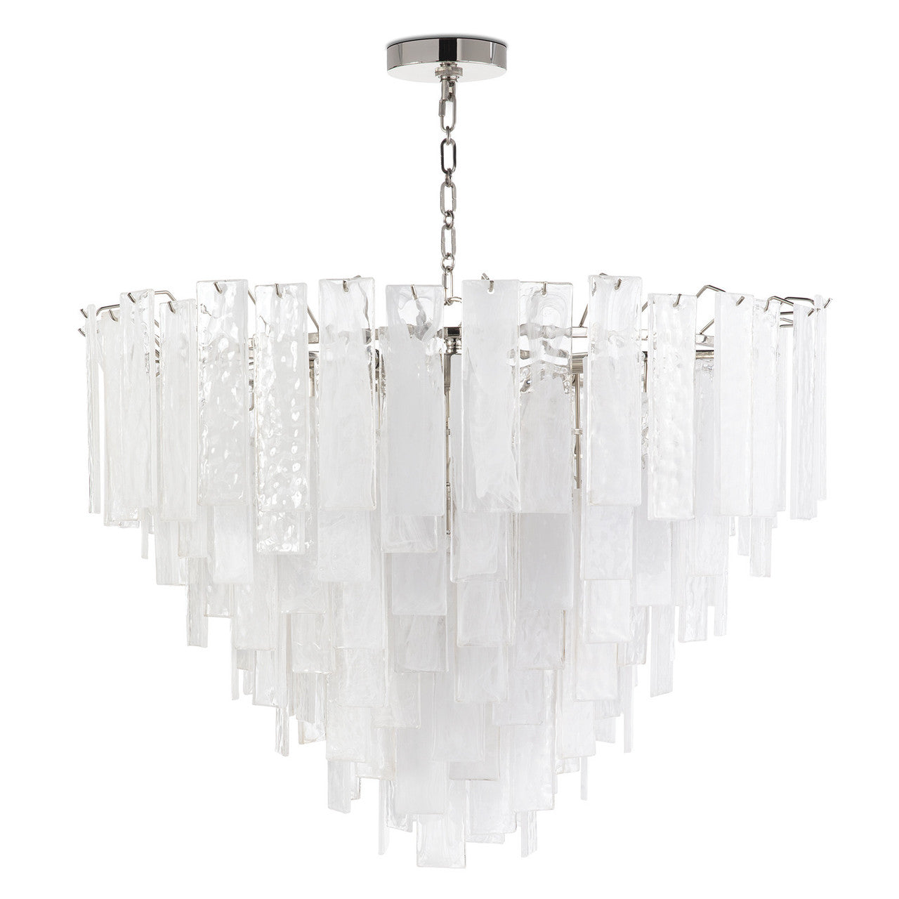 Regina Andrew Glacier Chandelier Large with Polished Nickel 16-1290PN