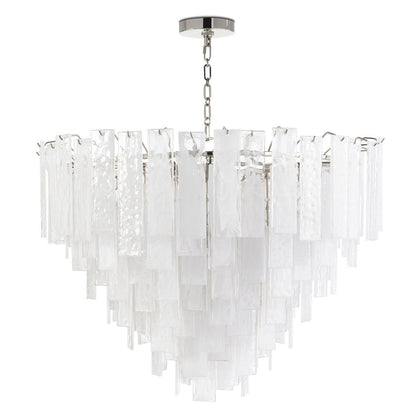 Regina Andrew Glacier Chandelier Large with Polished Nickel 16-1290PN