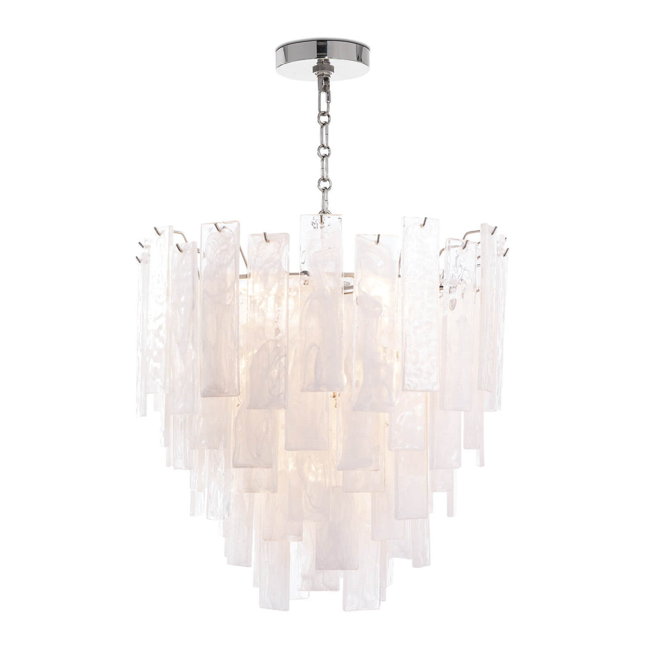 Regina Andrew Glacier Chandelier Small with Polished Nickel 16-1291PN