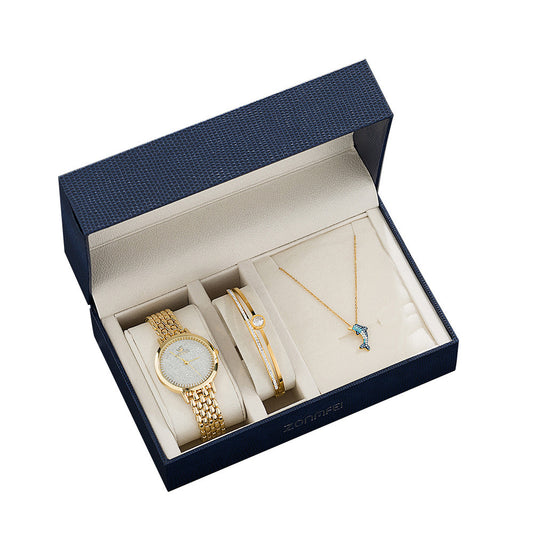 Dahlia Luxury Watch, Necklace and Bracelet Gift Set
