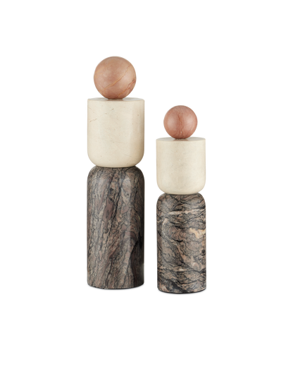 Currey & Co. Moreno Marble Objects Set of 2 1200-0817