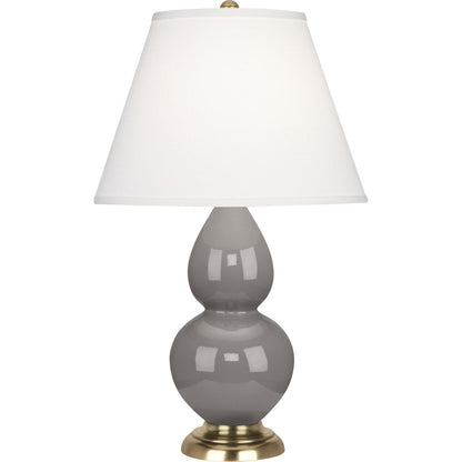 Robert Abbey  Smokey Taupe Small Double Gourd Accent Lamp in Smoky Taupe Glazed Ceramic 1768X