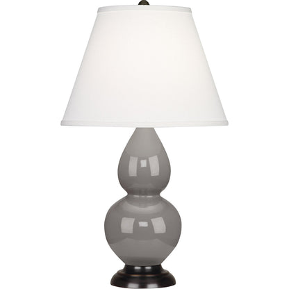 Robert Abbey  Smokey Taupe Small Double Gourd Accent Lamp in Smoky Taupe Glazed Ceramic 1769X