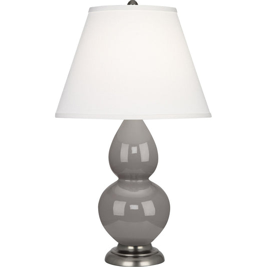 Robert Abbey  Smokey Taupe Small Double Gourd Accent Lamp in Smoky Taupe Glazed Ceramic 1770X