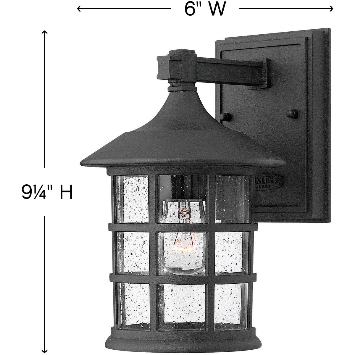 Hinkley Lighting Freeport Small Wall Mount Lantern Black 1800BK