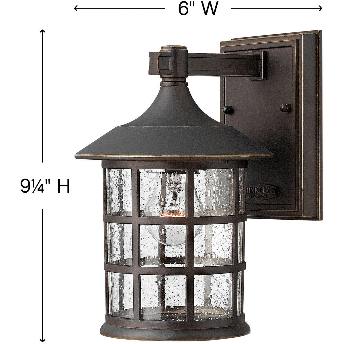 Hinkley Lighting Freeport Small Wall Mount Lantern Oil Rubbed Bronze 1800OZ