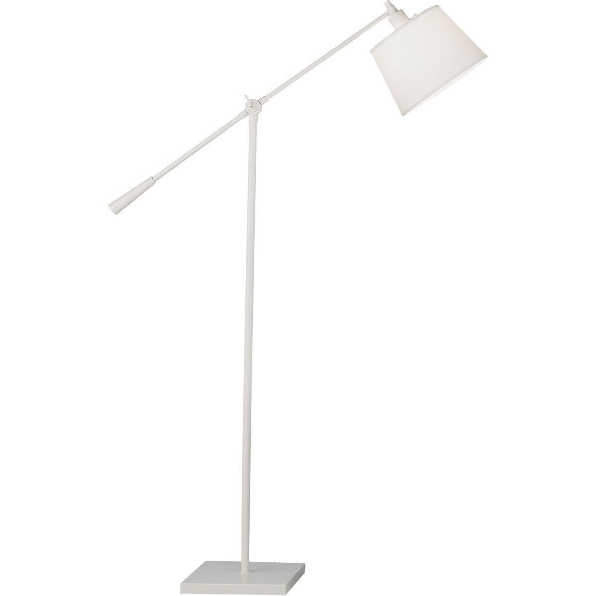 Robert Abbey  Real Simple Floor Lamp in Stardust White Powder Coat Finish over Steel 1804