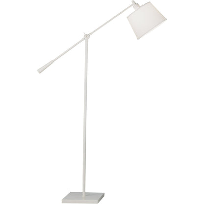 Robert Abbey  Real Simple Floor Lamp in Stardust White Powder Coat Finish over Steel 1804