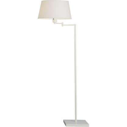 Robert Abbey  Real Simple Floor Lamp in Stardust White Powder Coat Finish over Steel 1805