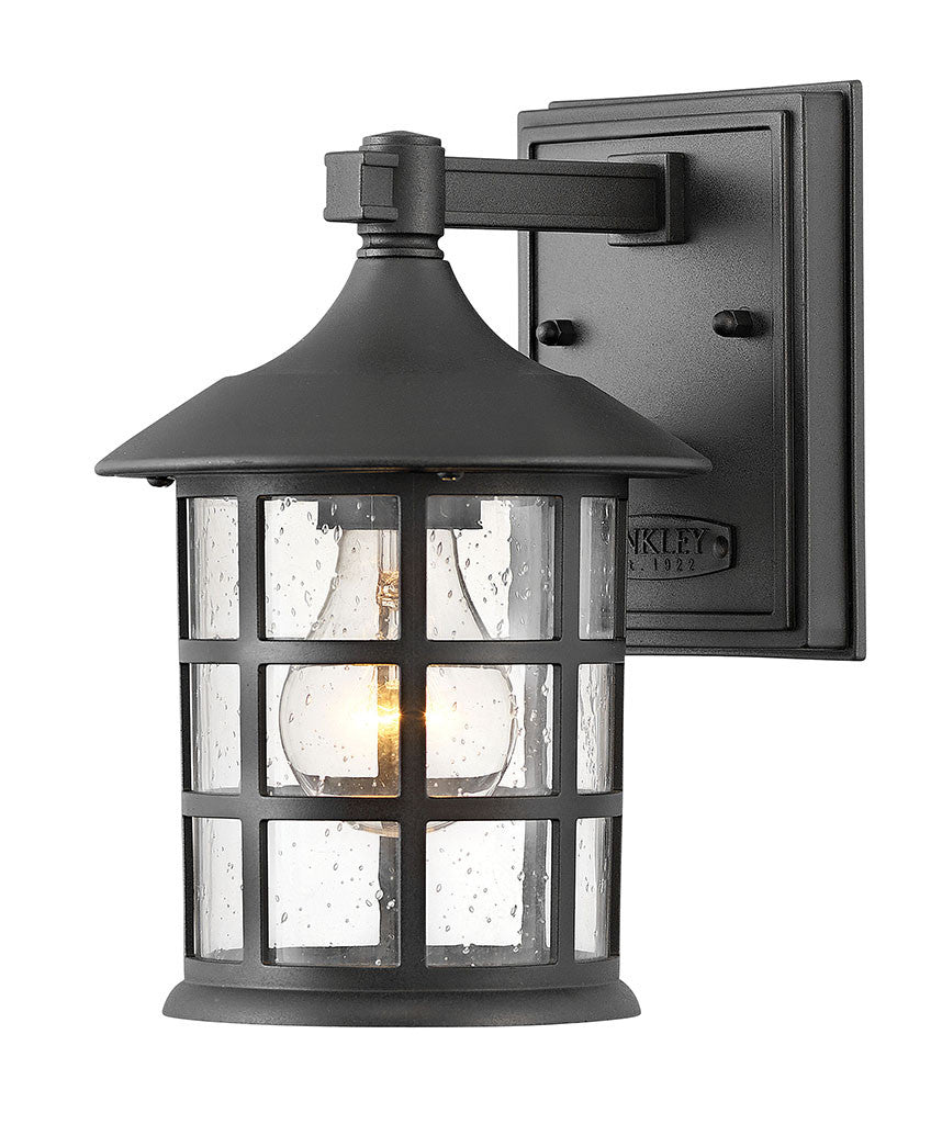 Hinkley Lighting Freeport Coastal Elements Small Wall Mount Lantern Textured Black 1860TK