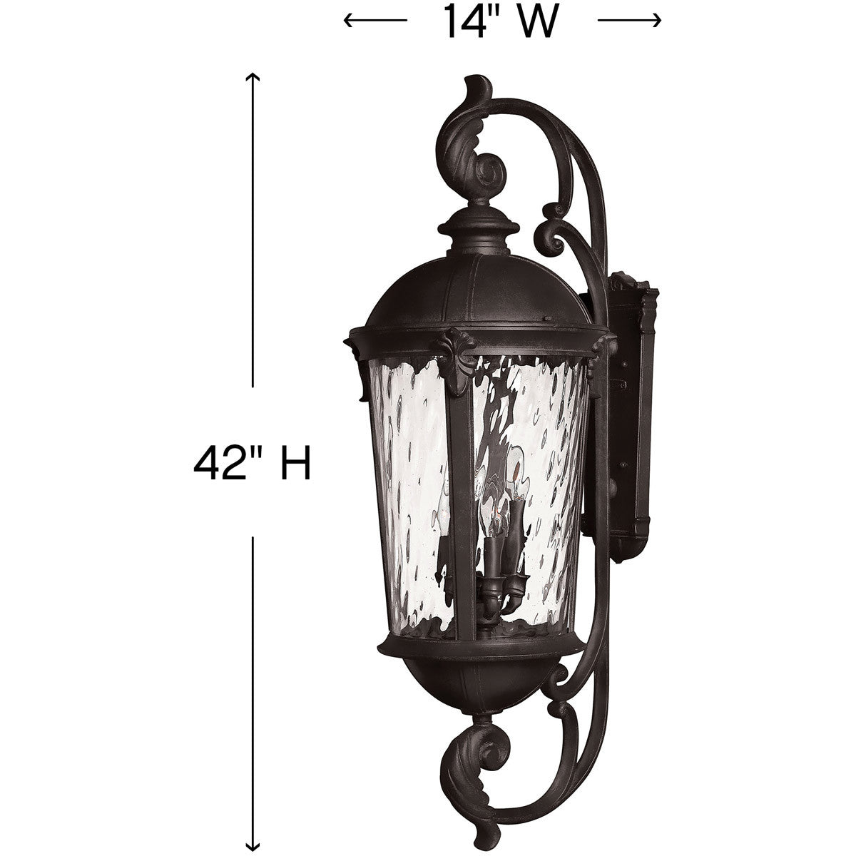 Hinkley Lighting Windsor Extra Large Wall Mount Lantern Black 1929BK