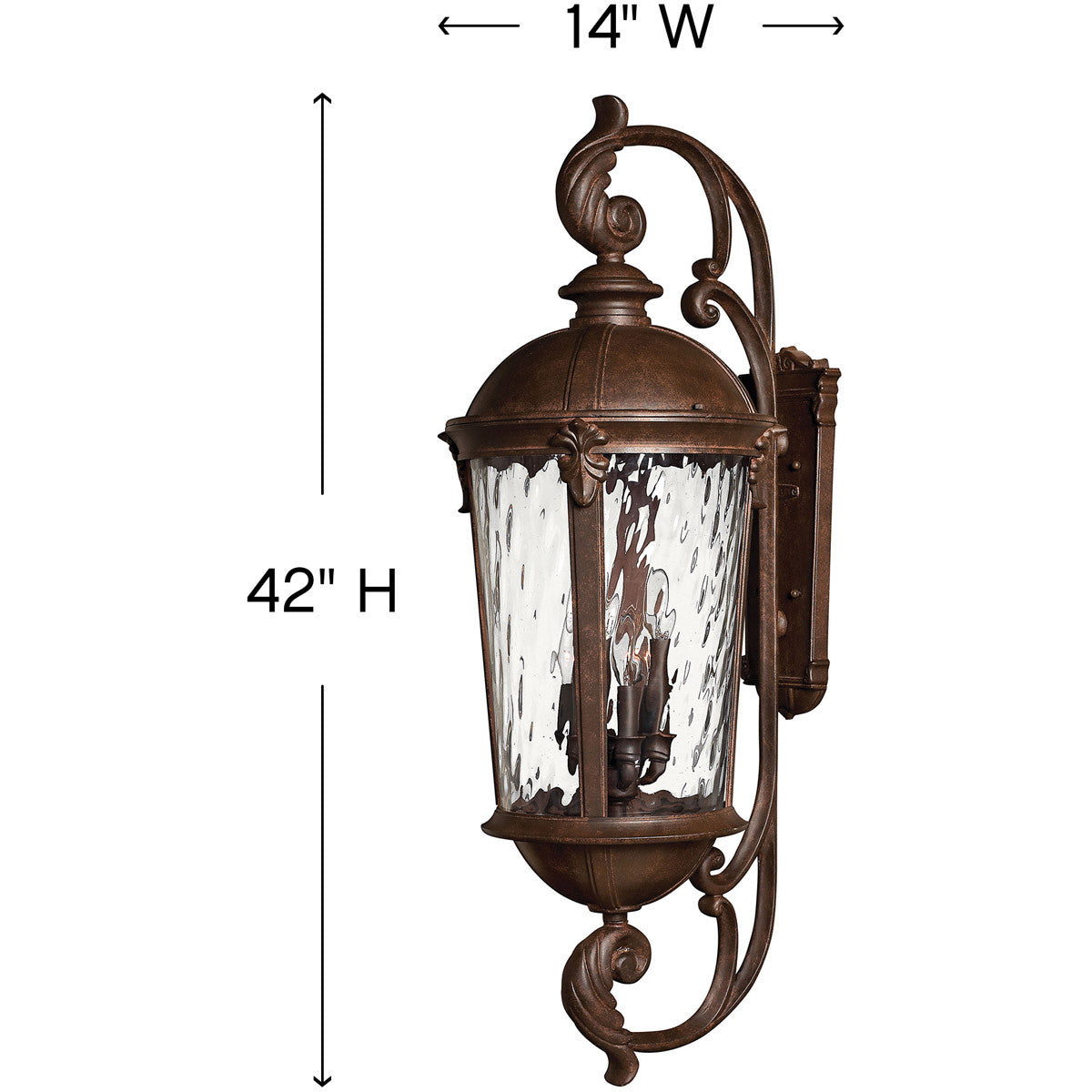 Hinkley Lighting Windsor Extra Large Wall Mount Lantern River Rock 1929RK