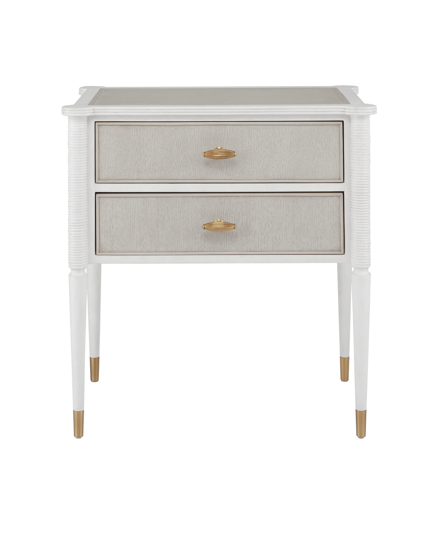 Currey & Co. Aster White Nightstand 3000-0191