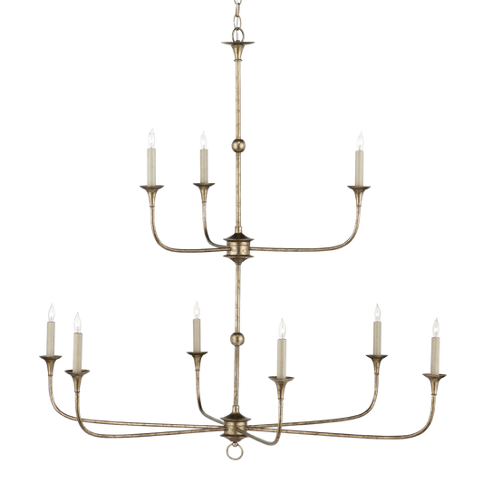 Currey & Co. Nottaway 44.25" Bronze 9-Light Two-Tier Chandelier 9000-1129