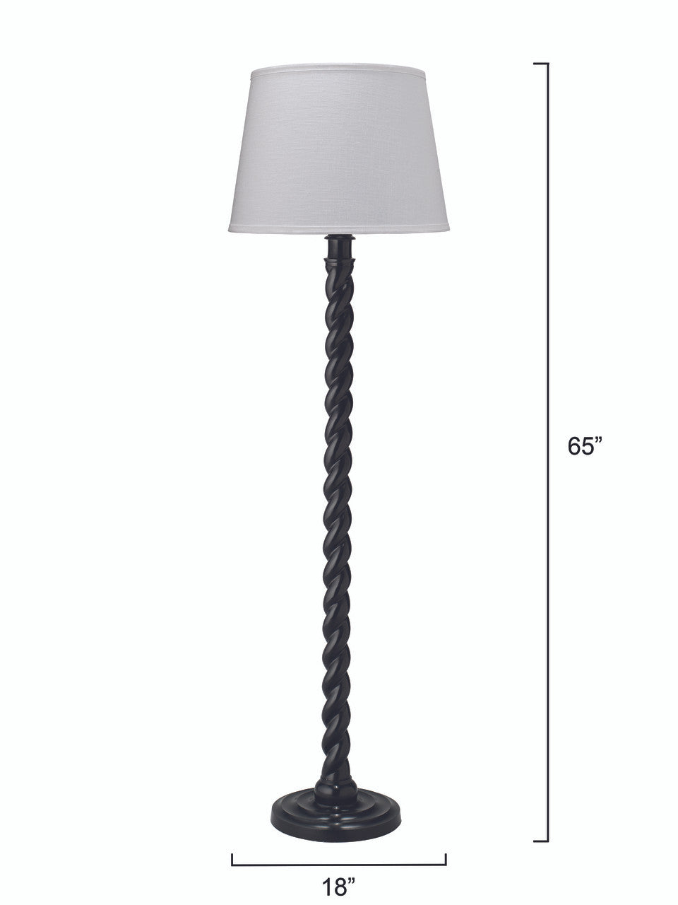 Jamie Young Barley Twist Floor Lamp 1BARL-FLBK