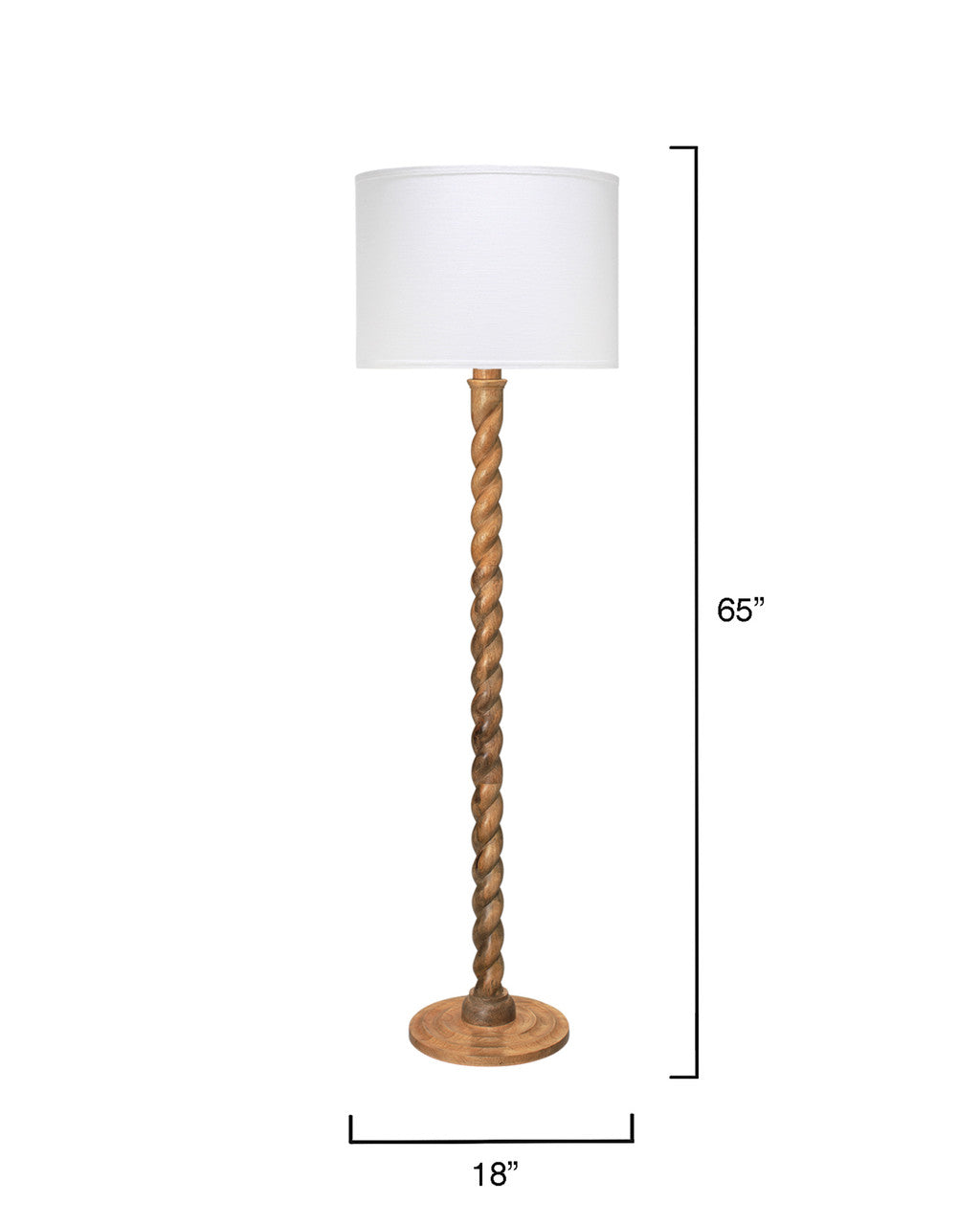 Jamie Young Barley Twist Floor Lamp 1BARL-FLNA