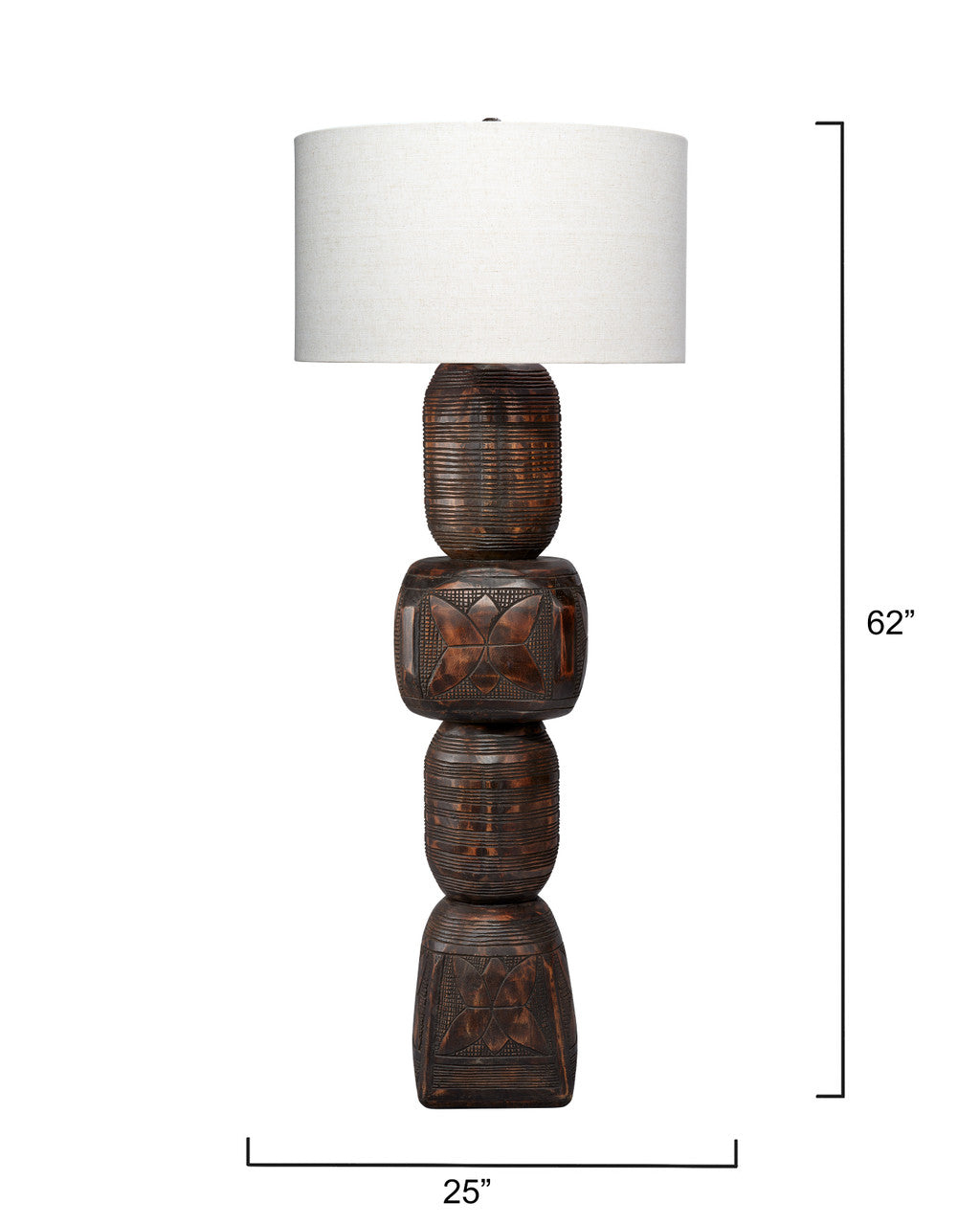 Jamie Young Totem Floor Lamp 1TOTE-FLDK