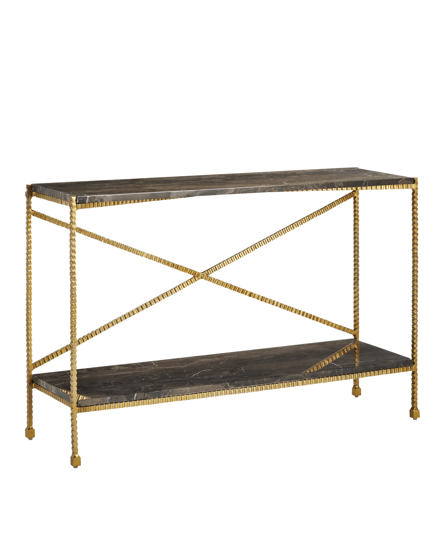 Currey & Co. Flying Marble Gold Console Table 4000-0173