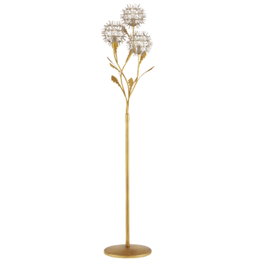 Currey & Co. Dandelion Silver & Gold Floor Lamp 8000-0137