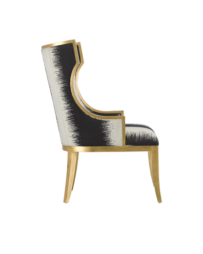 Currey & Co. Garson Gold Armchair, Otunga Kona 7000-0842