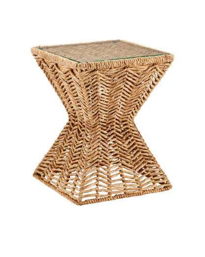 Currey & Co Hadi Accent Table in Natural/Clear 3000-0287