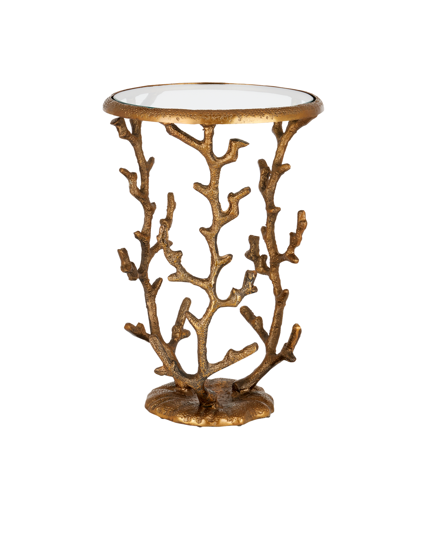 Currey & Co. Coral Brass Accent Table 4000-0141