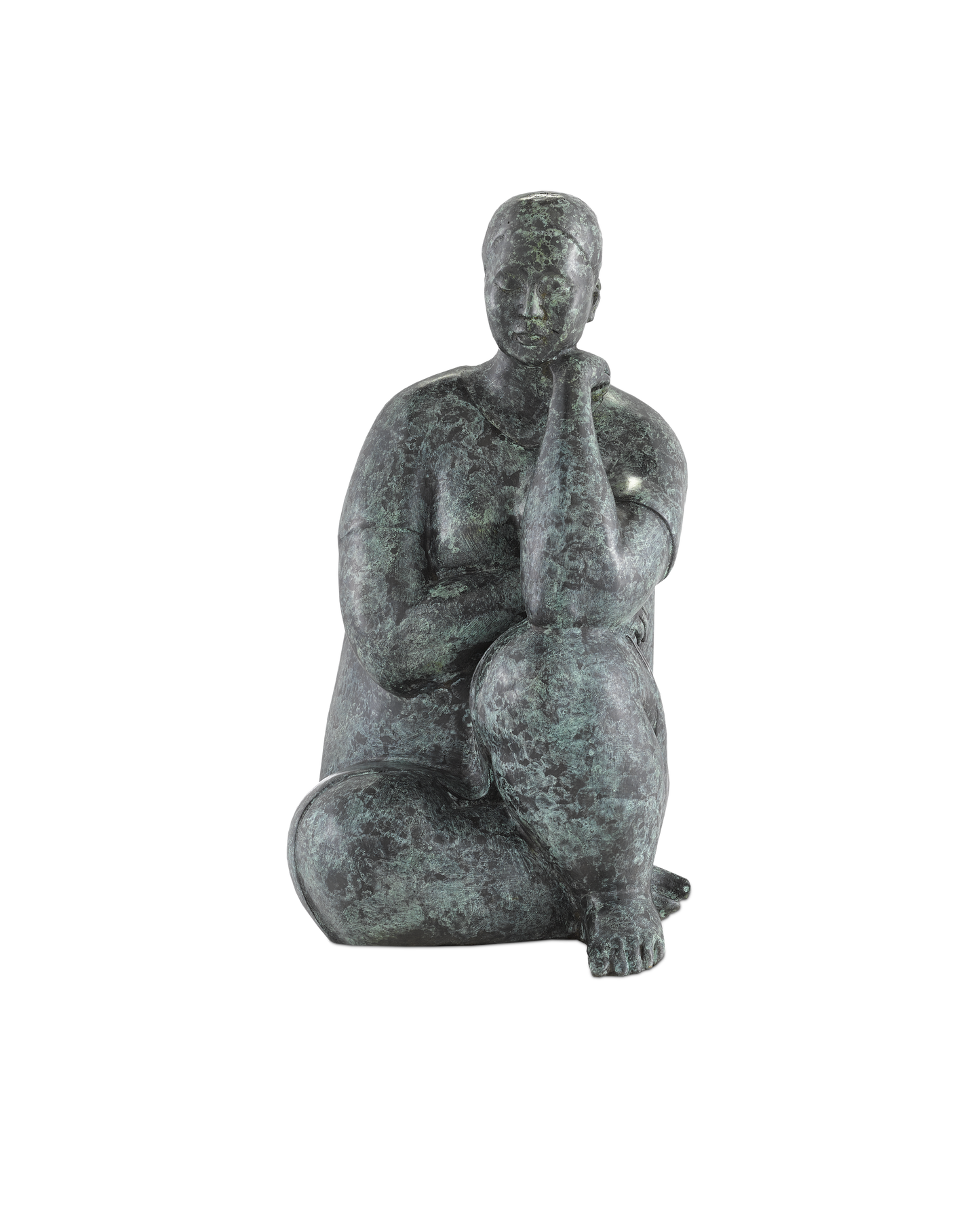 Currey & Co. Lady Meditating Bronze 1200-0364