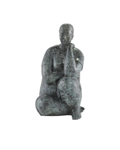 Currey & Co. Lady Meditating Bronze 1200-0364