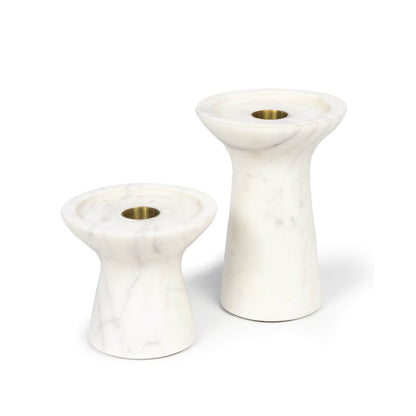 Regina Andrew Klein Marble Candle Holder Set 20-1455WT