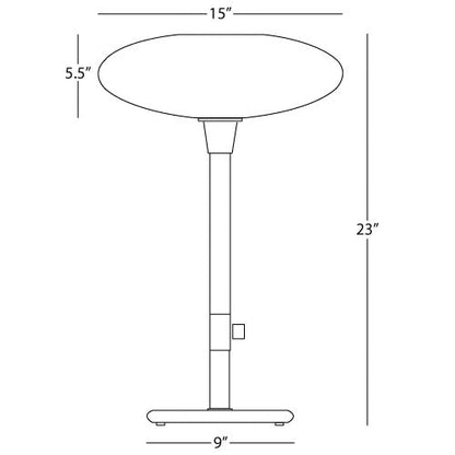 Robert Abbey  Rico Espinet Rico Espinet Ovo Table Lamp in Polished Nickel Finish 2044