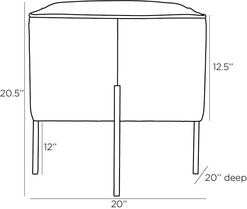 Arteriors Home Kensington Stool 2055