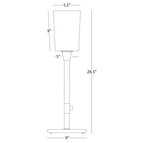 Robert Abbey  Rico Espinet Rico Espinet Nina Table Lamp in Polished Nickel Finish 2069