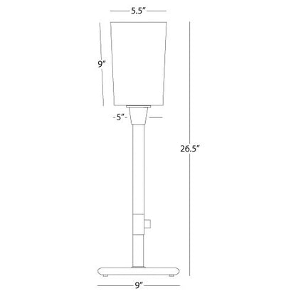 Robert Abbey  Rico Espinet Rico Espinet Nina Table Lamp in Polished Nickel Finish 2069