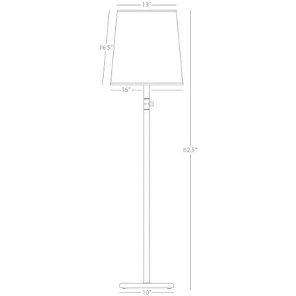 Robert Abbey  Rico Espinet Rico Espinet Buster Chica Floor Lamp in Polished Nickel 2080W