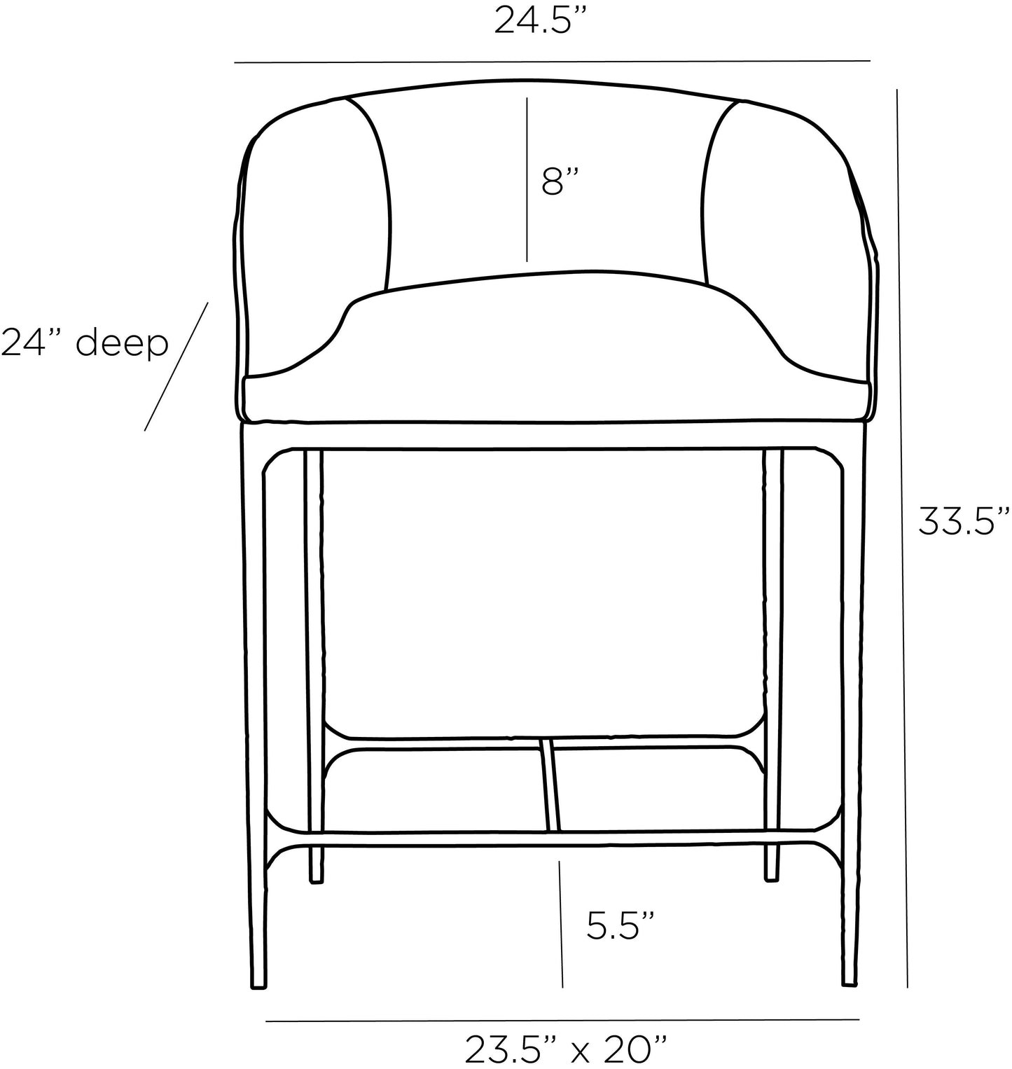 Arteriors Home Osbourne Counter Stool 2097