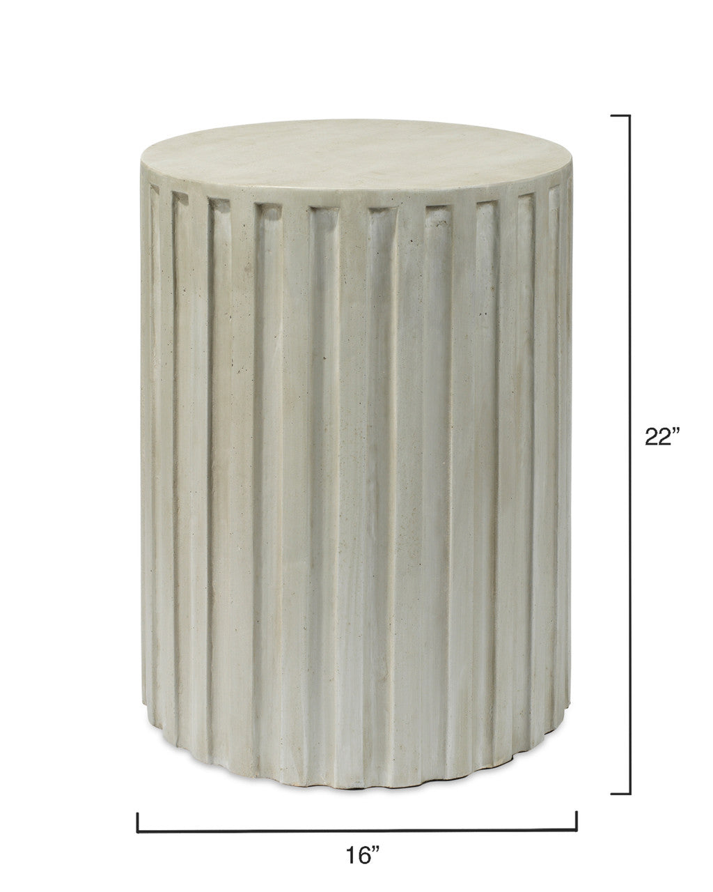 Jamie Young Fluted Column Side Table 20FLUT-STGR