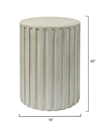 Jamie Young Fluted Column Side Table 20FLUT-STGR